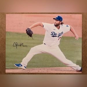 Clayton Kershaw Autographed Photo Los Angeles Dodgers 8.5x11